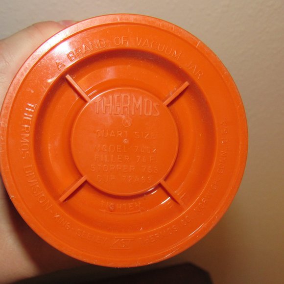 Thermos Dining Vintage King Seely Thermos Model 742 Orange Color